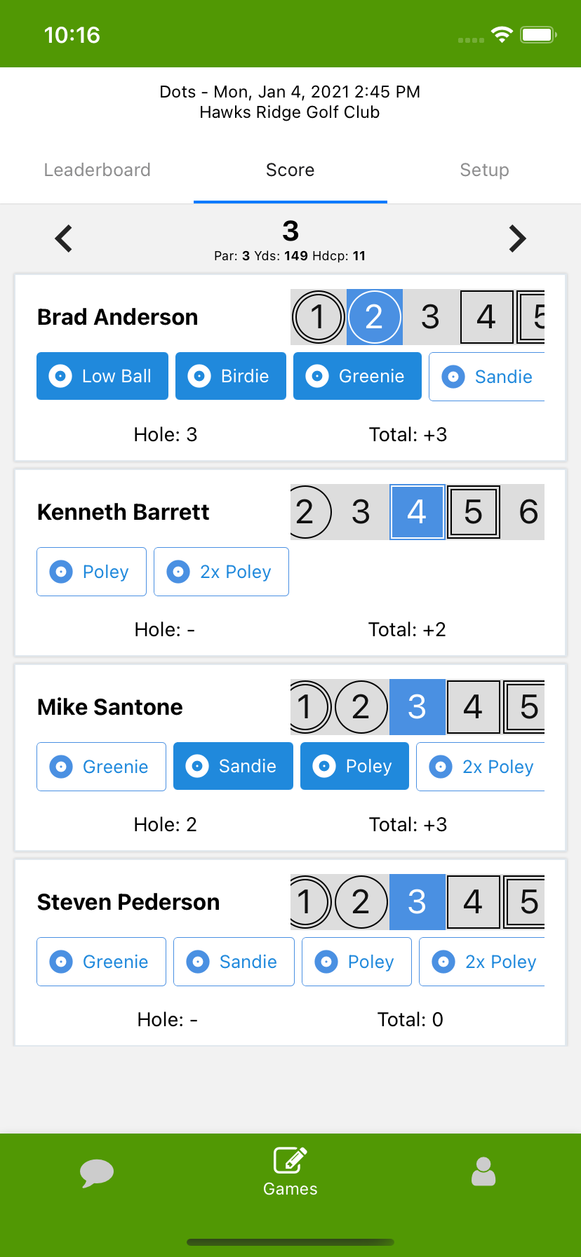 Dots scoring